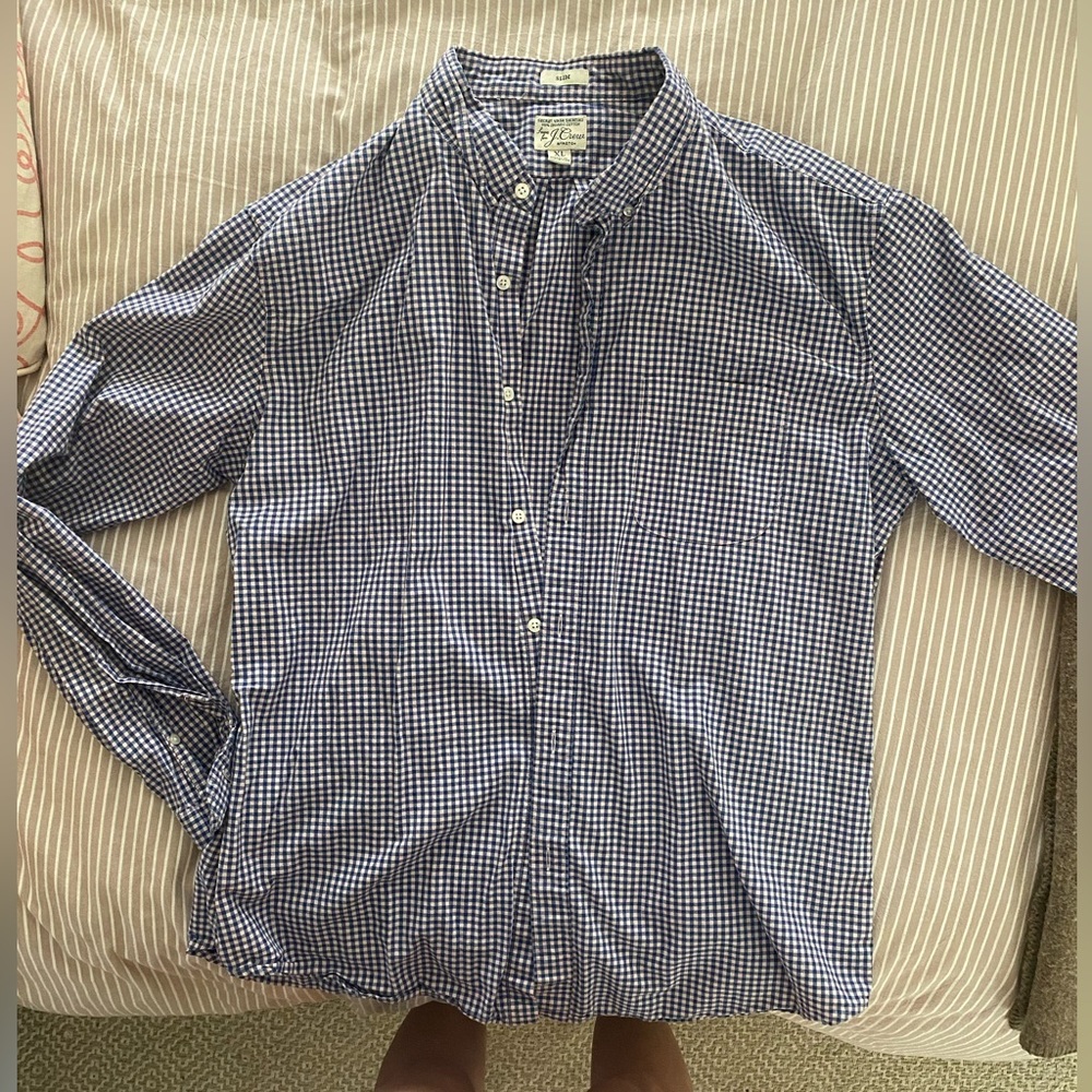 J. Crew Gingham Button Down Shirt